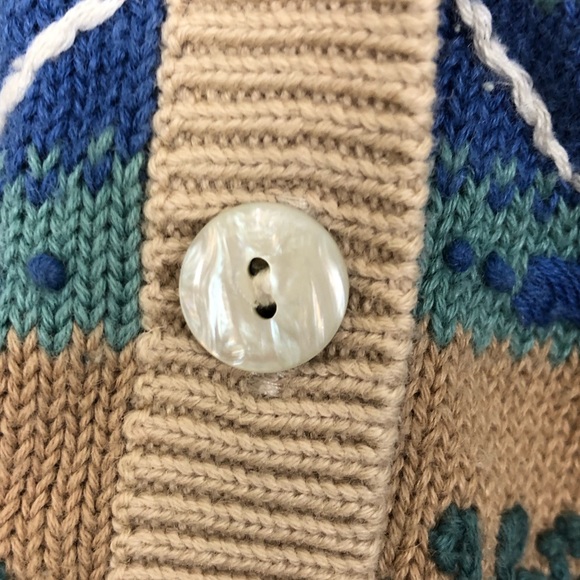 Vintage 90s Embroidered Knit Sweater Vest Sz SP - Picture 5 of 6